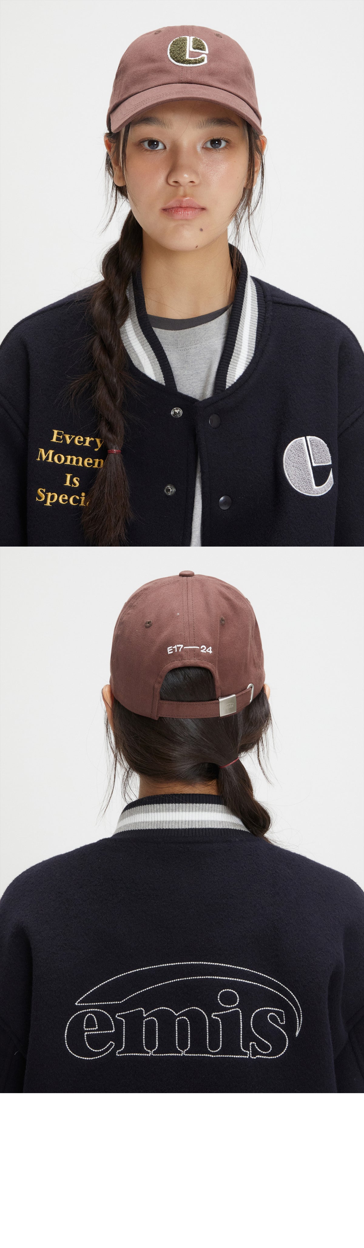 EMIS Boucle Vintage Logo Ball Cap-Brown