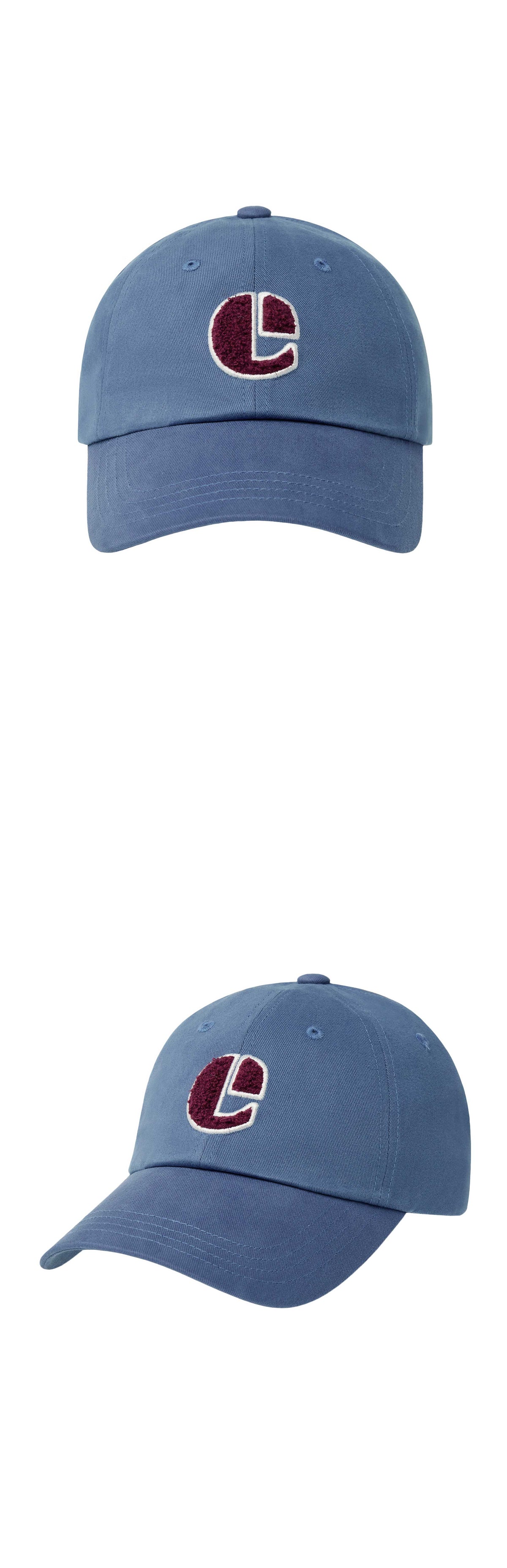 EMIS Boucle Vintage Logo Ball Cap-Blue