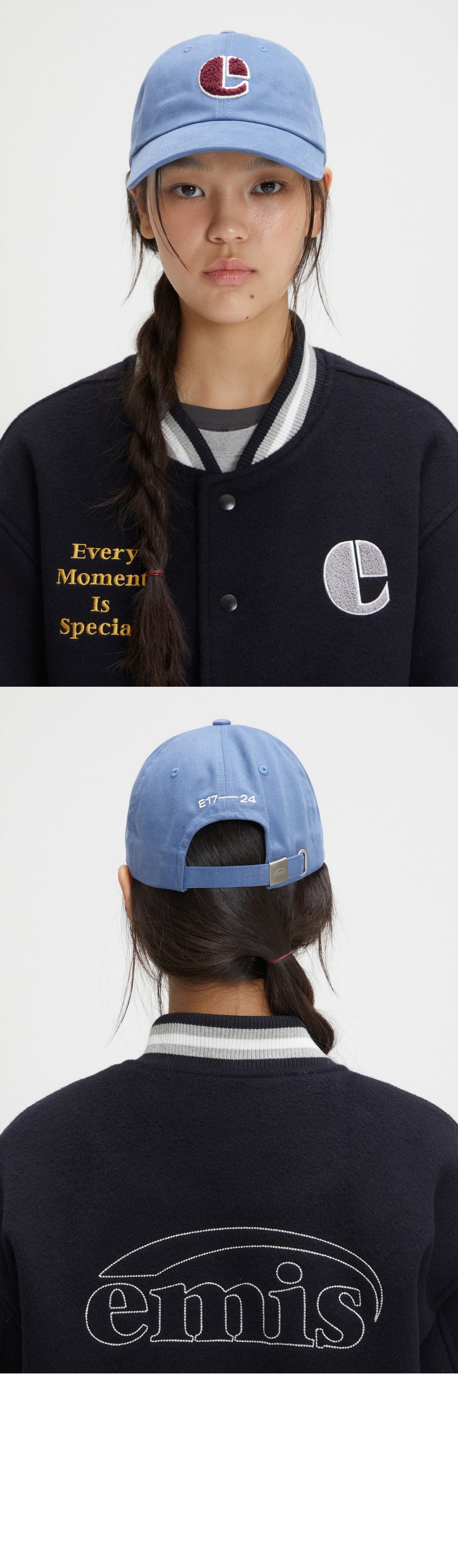 EMIS Boucle Vintage Logo Ball Cap-Blue