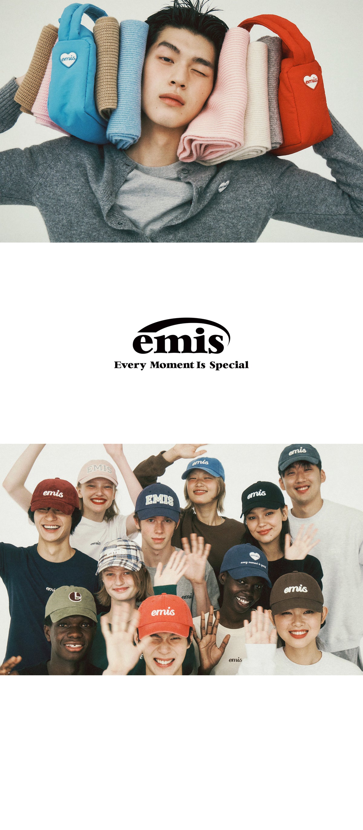 EMIS Boucle Vintage Logo Ball Cap-Black