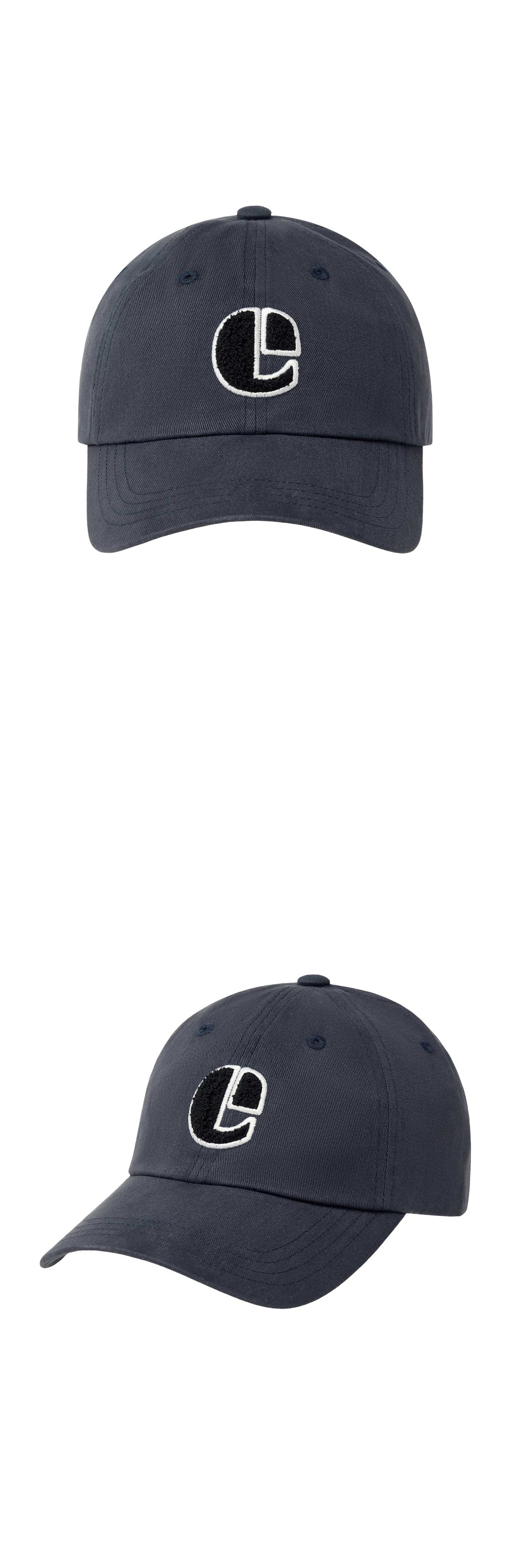 EMIS Boucle Vintage Logo Ball Cap-Navy