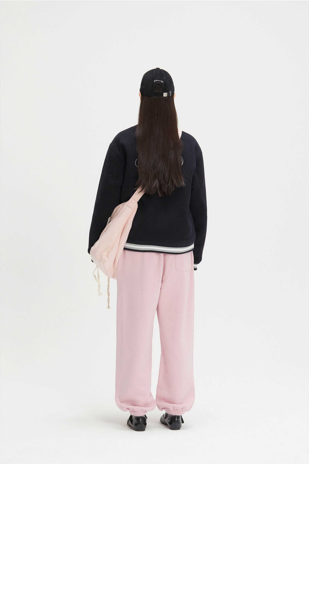 EMIS Jersey Folding Crossbody Bag-Pink