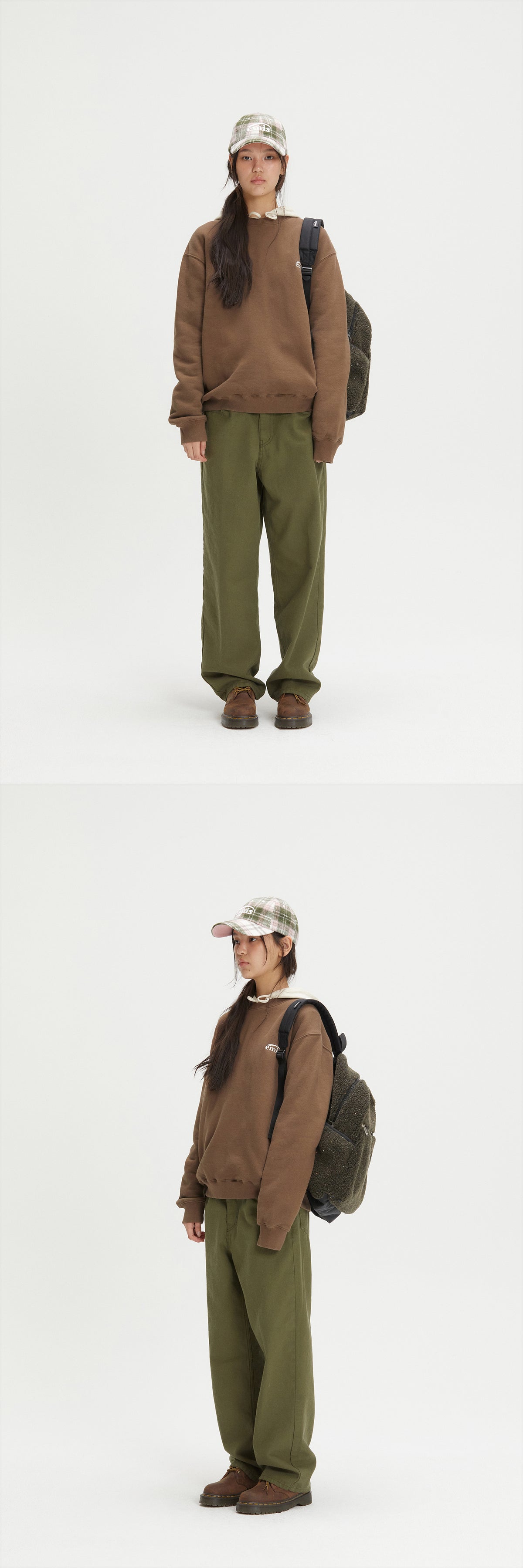 EMIS Shearling Backpack-Khaki