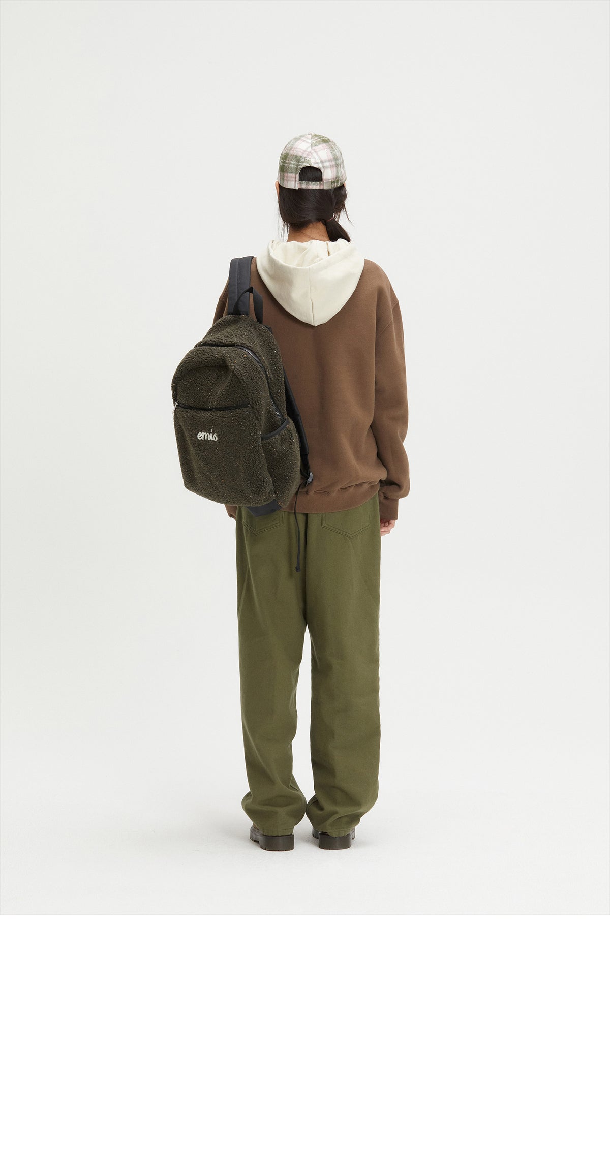 EMIS Shearling Backpack-Khaki