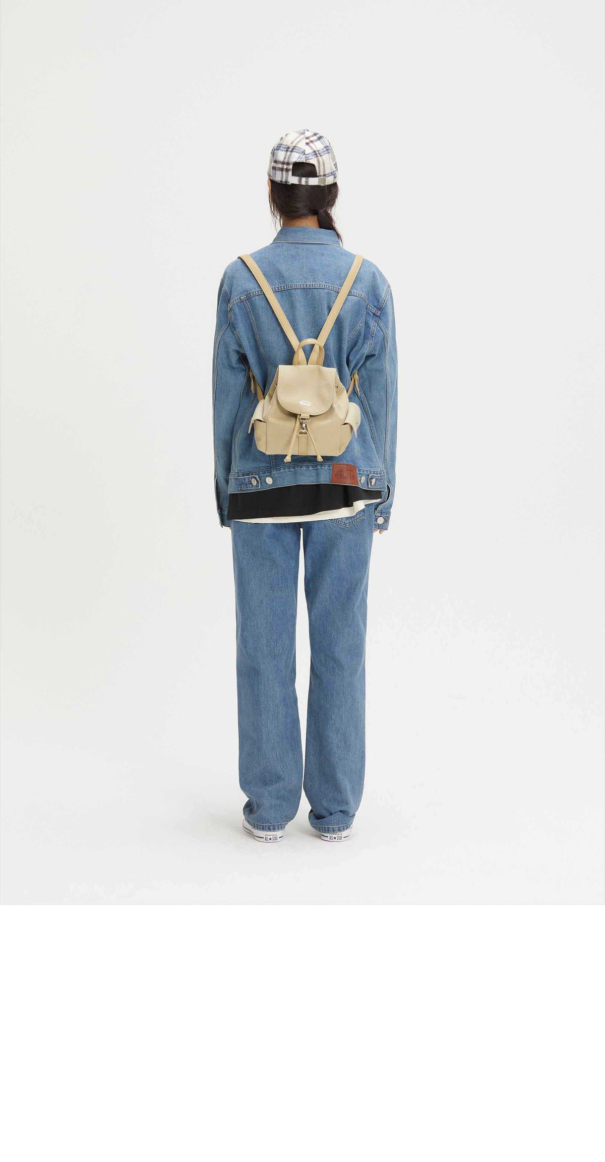 EMIS Suede Backpack-Beige