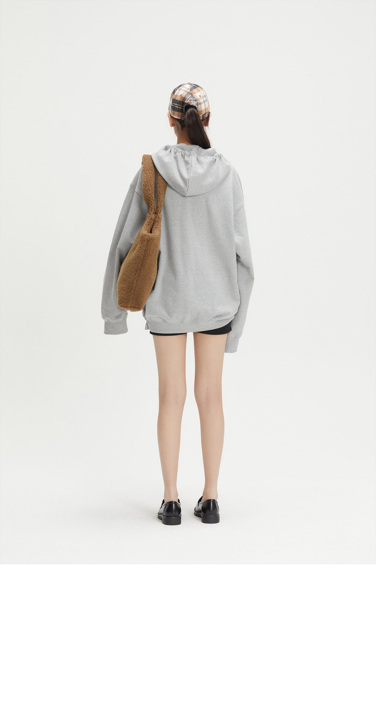 EMIS Shearling Shoulder Bag-Brown