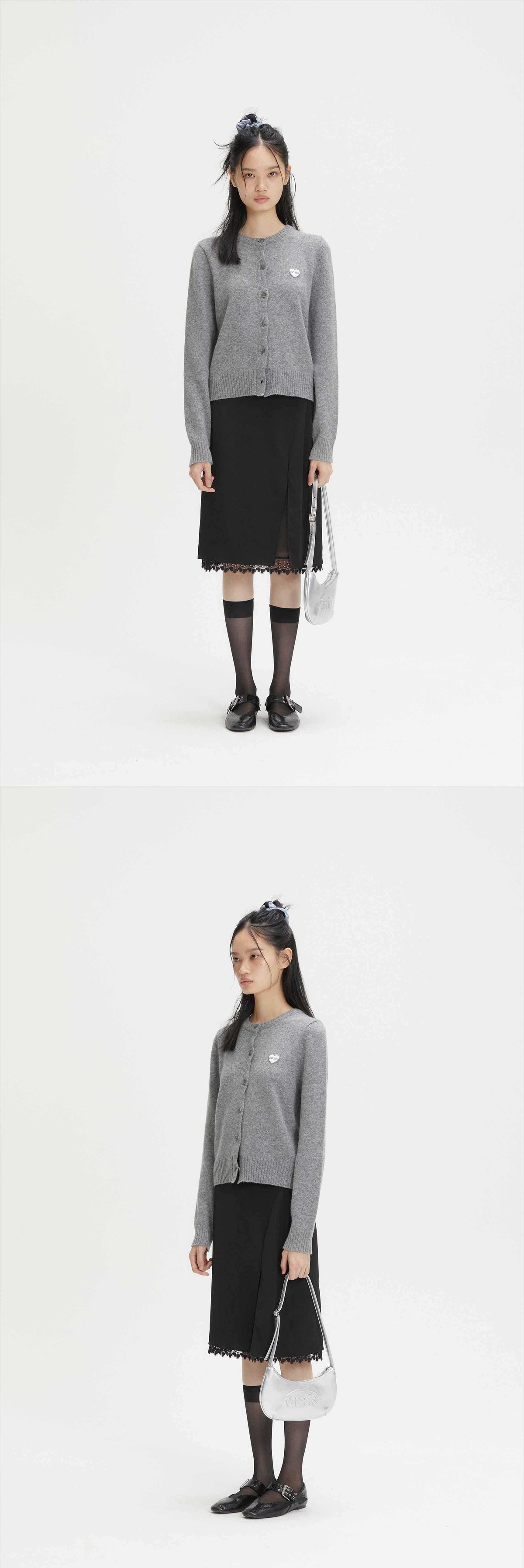 EMIS Embossed Mini Bag-Silver