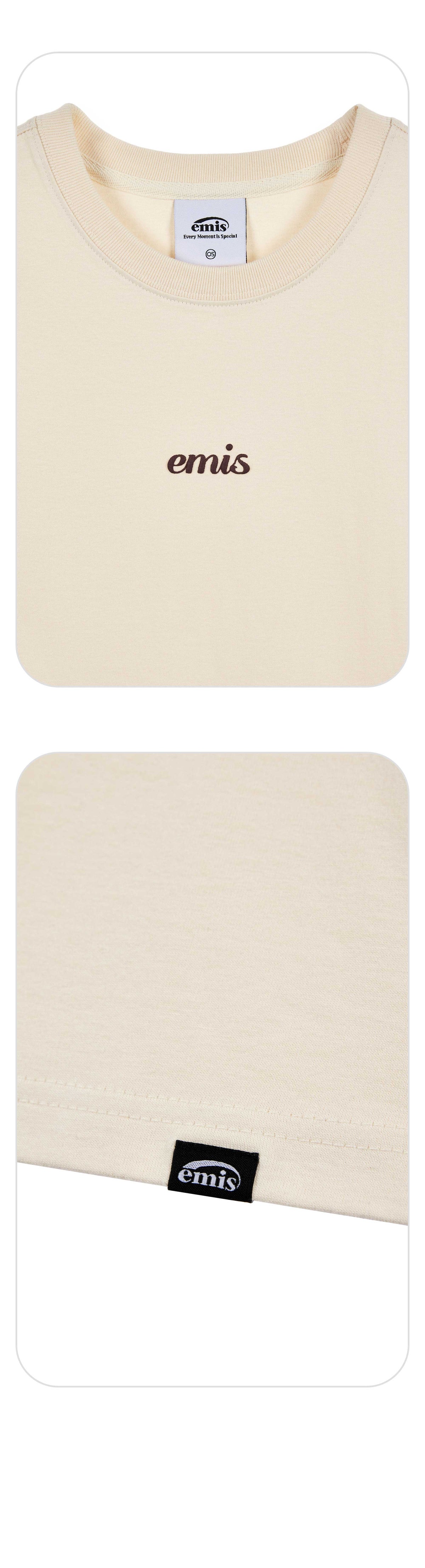 EMIS (Womens) Embossing Logo T-Shirts-Cream