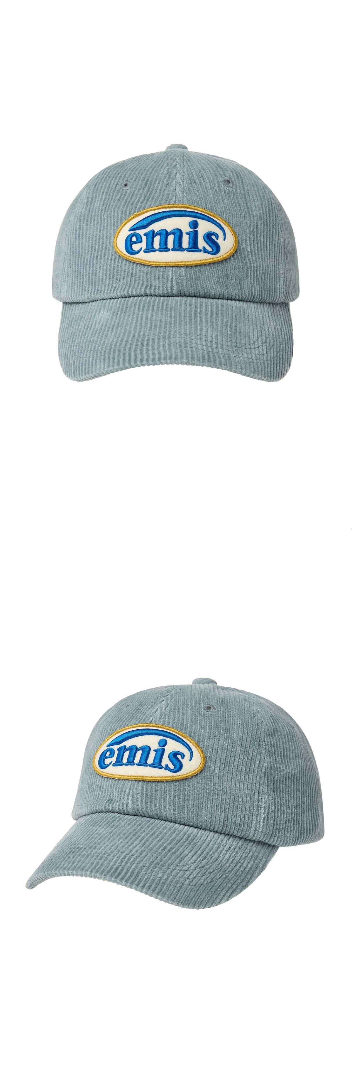 EMIS Corduroy Wappen Ball Cap (Renewal)-Ash Blue