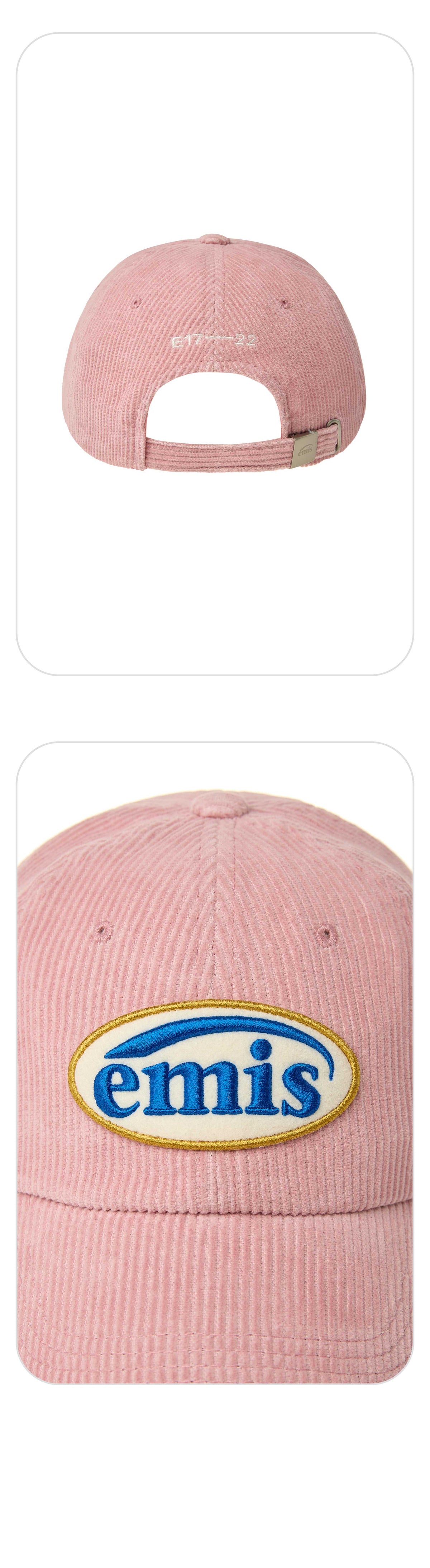 EMIS Corduroy Wappen Ball Cap (Renewal)-Pink