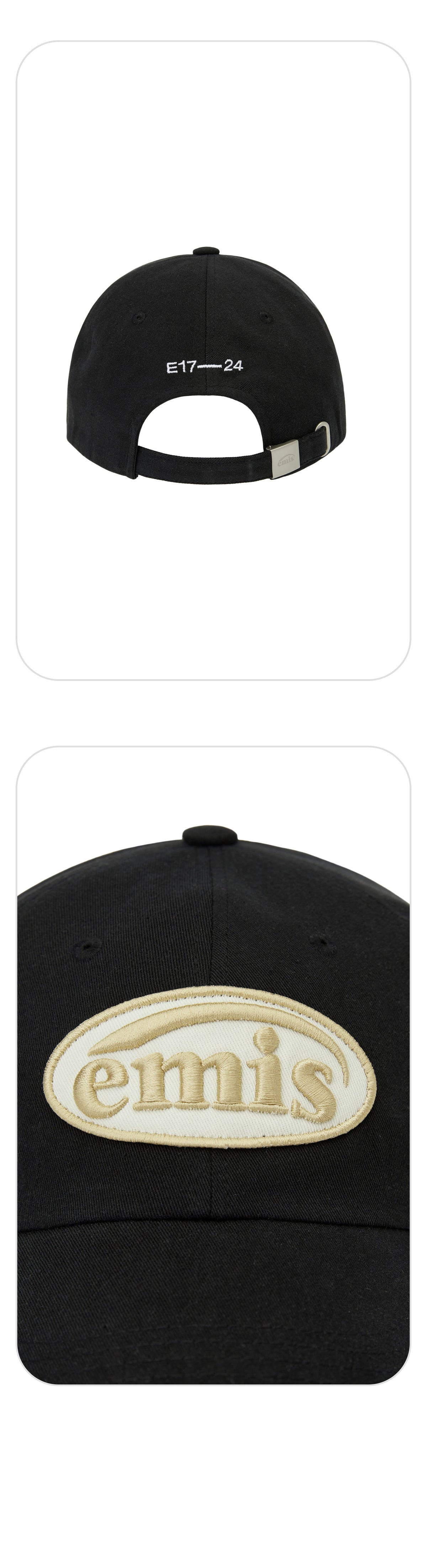 EMIS Beige Trimming Ball Cap-Black