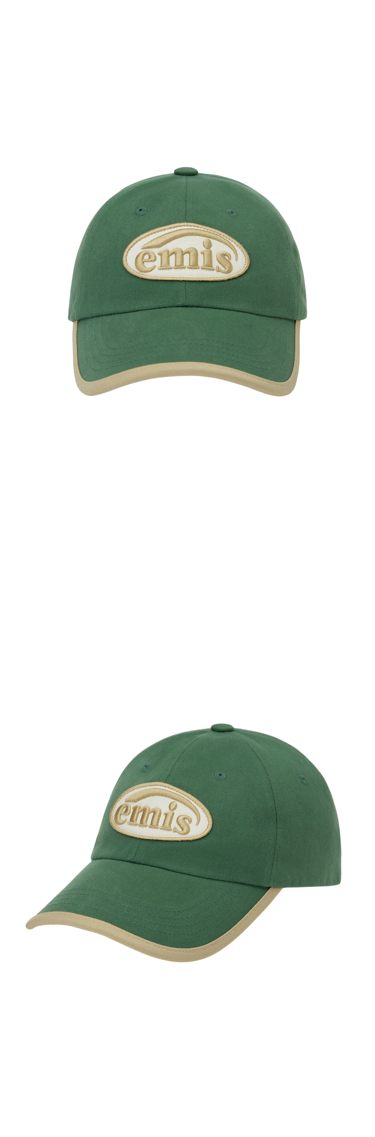 EMIS Beige Trimming Ball Cap-Green