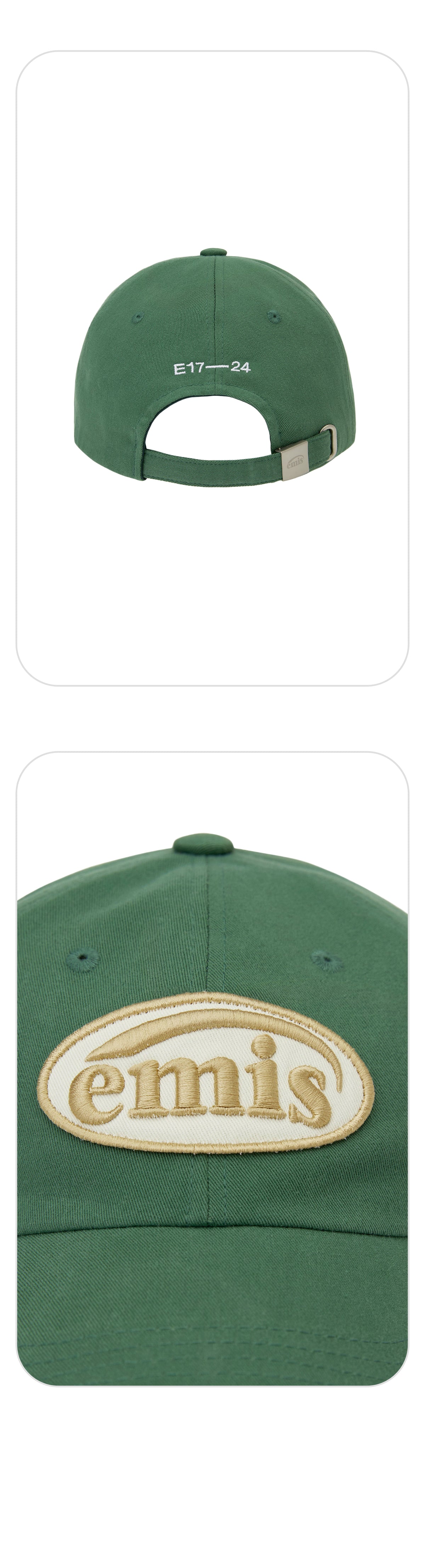 EMIS Beige Trimming Ball Cap-Green