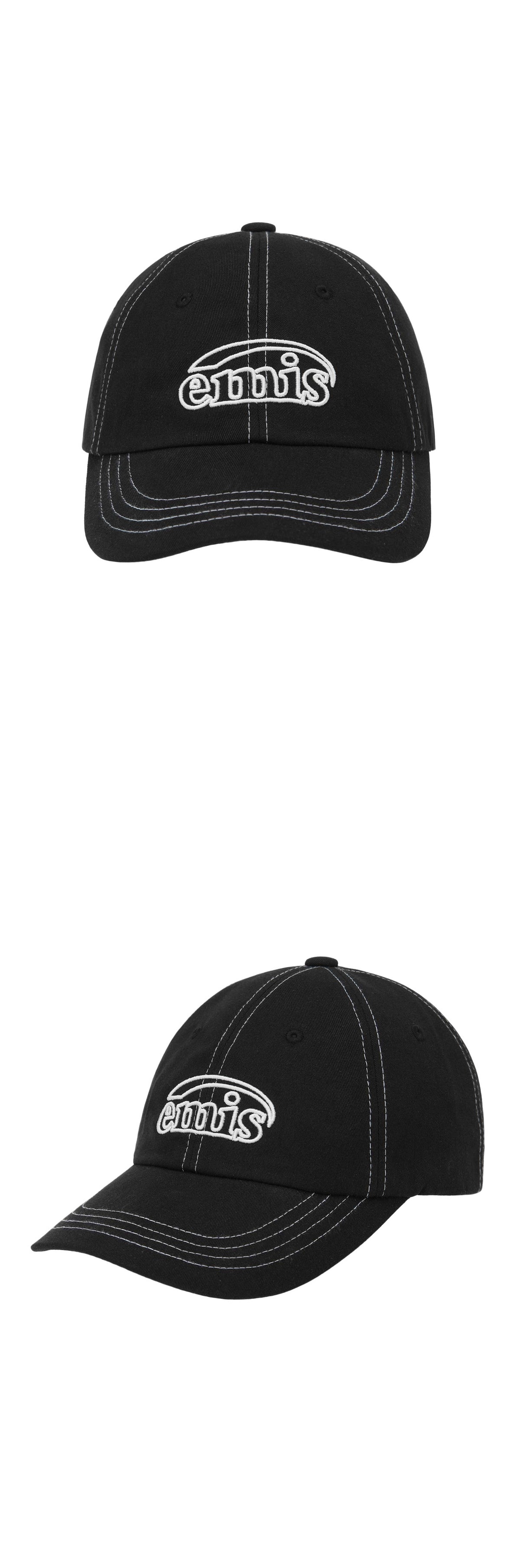EMIS White Stitch Ball Cap-Black
