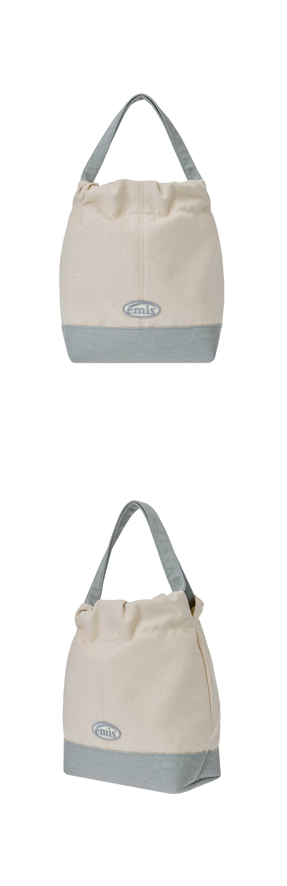 EMIS Canvas Tote Bucket Bag-Blue
