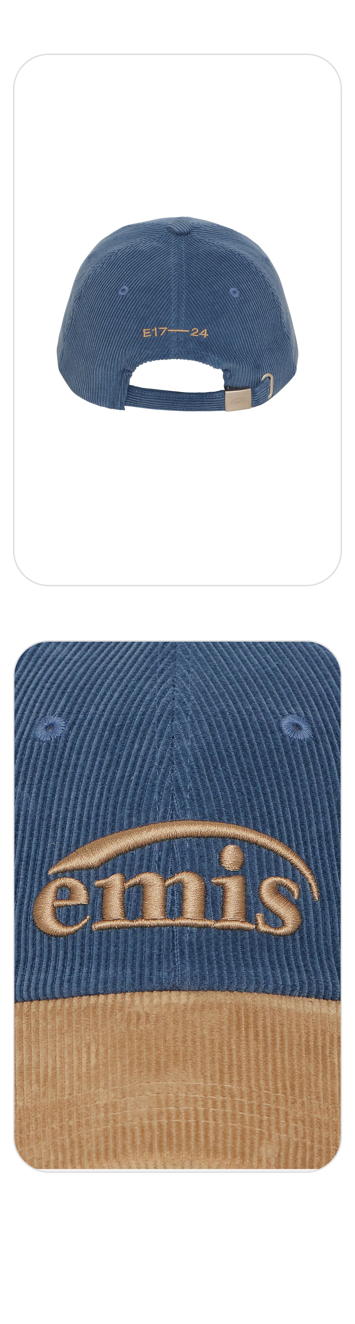 EMIS Corduroy Two-Tone Ball Cap-Blue