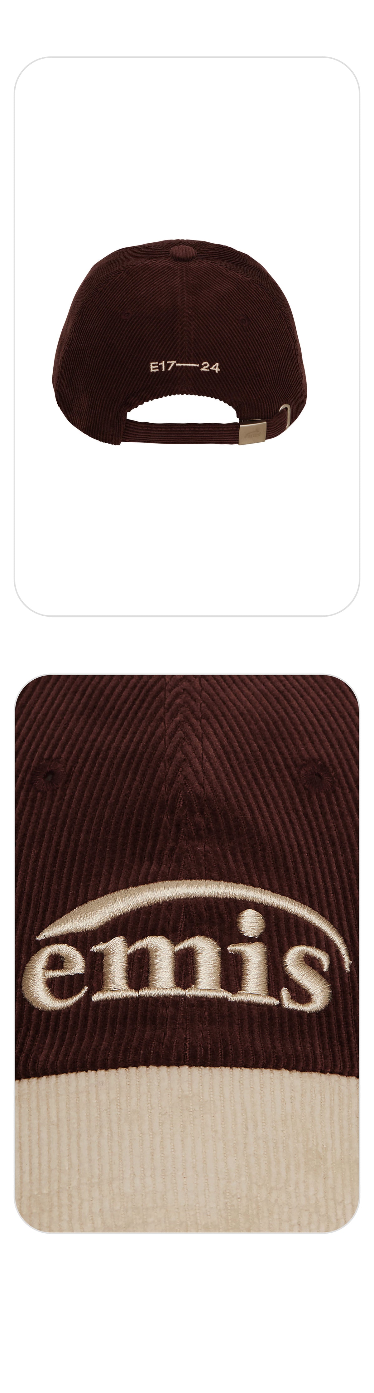 EMIS Corduroy Two-Tone Ball Cap-Wine