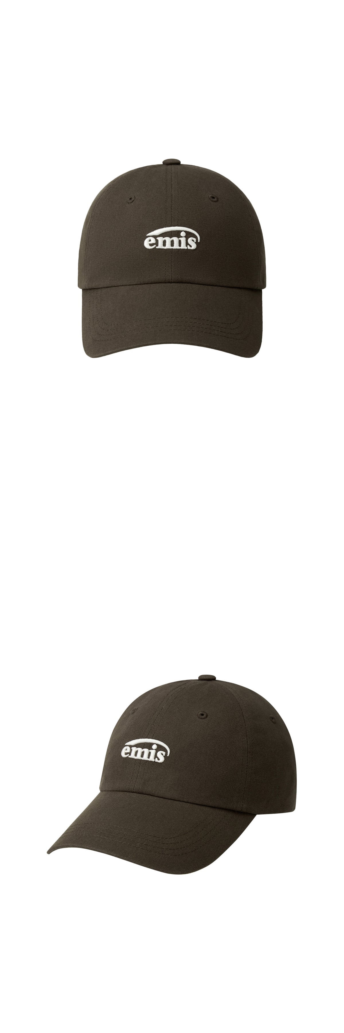 Emis Small Logo Ball Cap-Brown