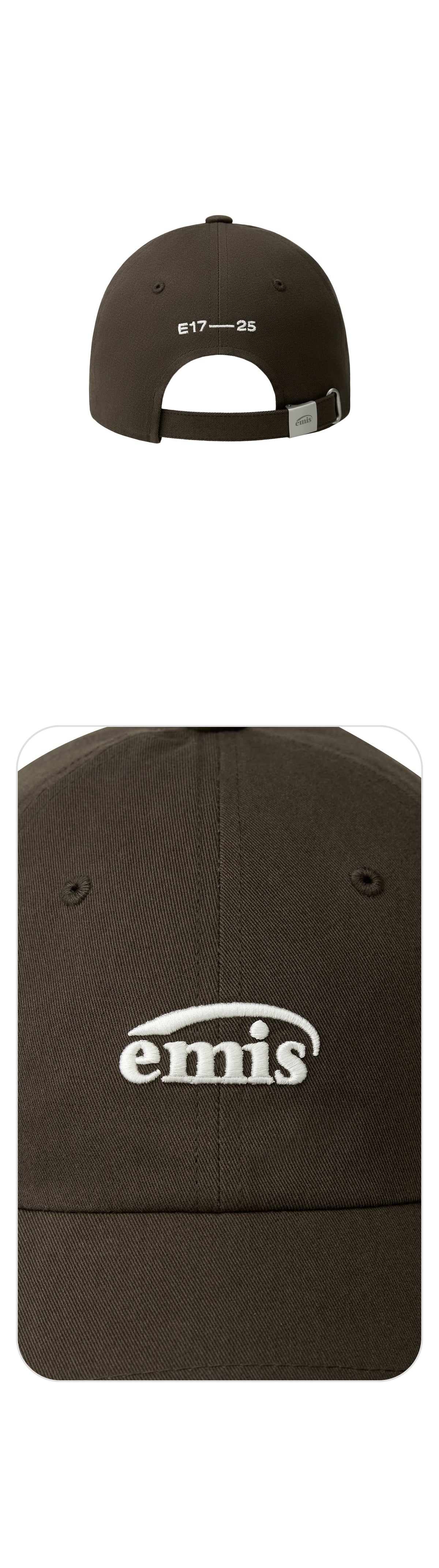 Emis Small Logo Ball Cap-Brown
