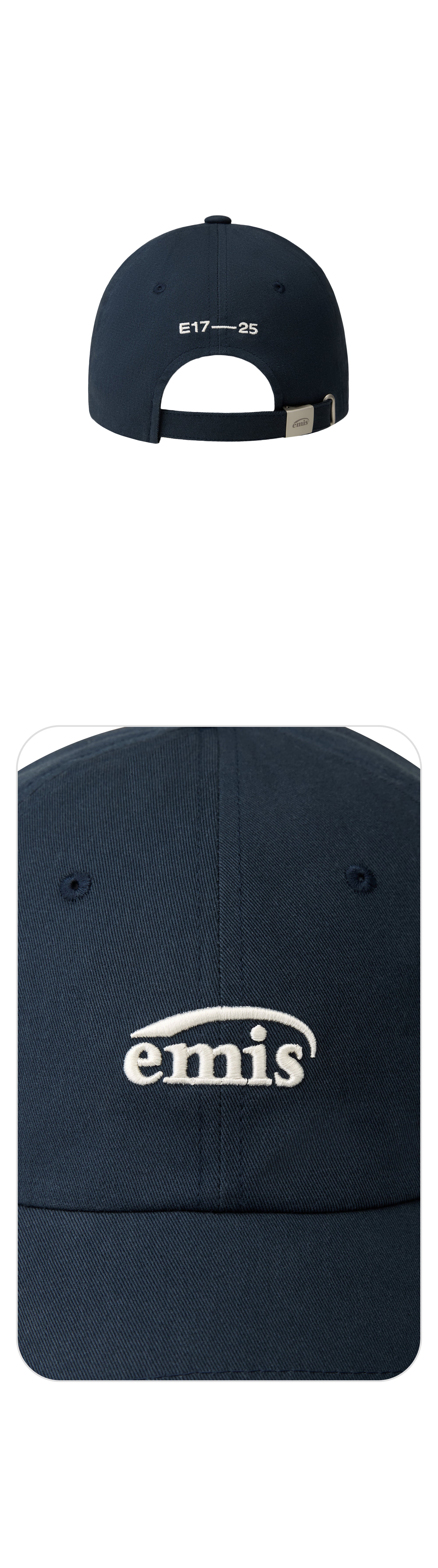 Emis Small Logo Ball Cap-Navy