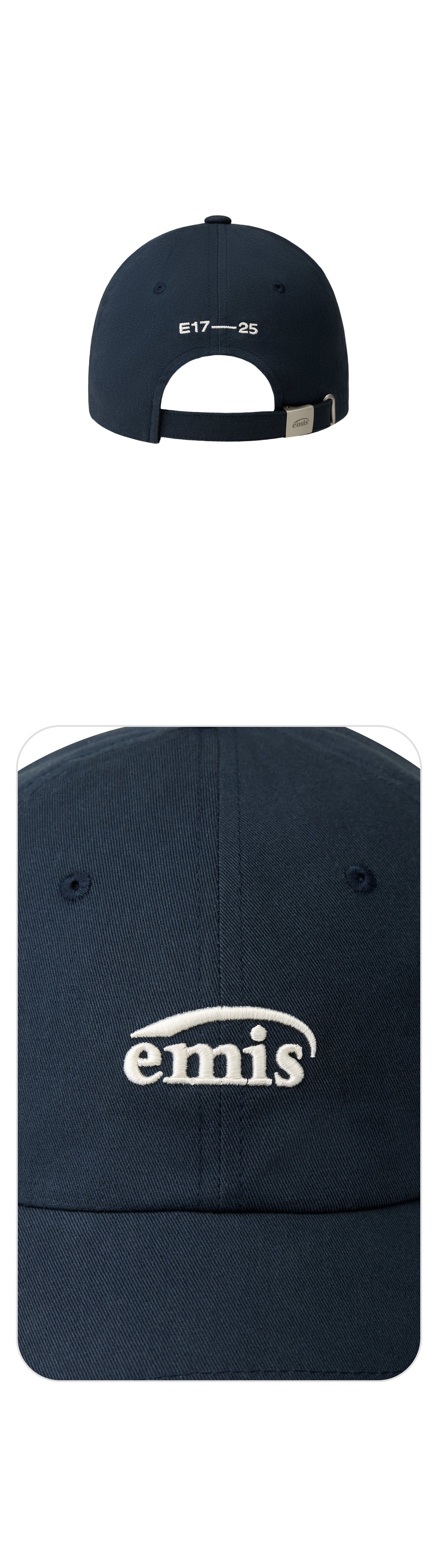 Emis Small Logo Ball Cap-Navy