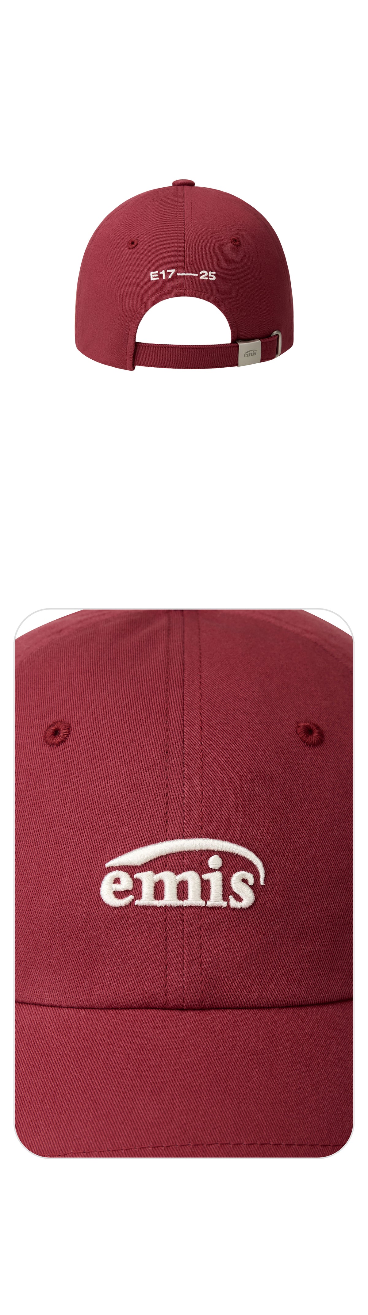 Emis Small Logo Ball Cap-Red