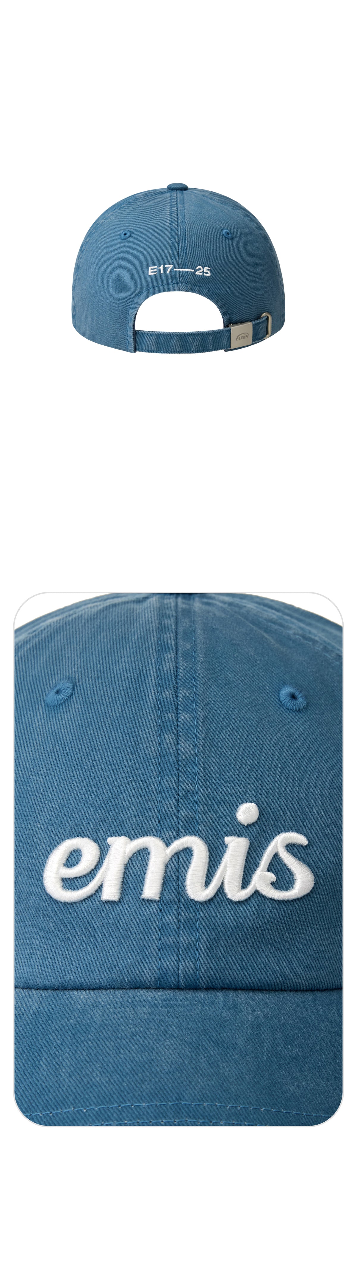 Emis Vintage Pigment Ball Cap-Blue Green