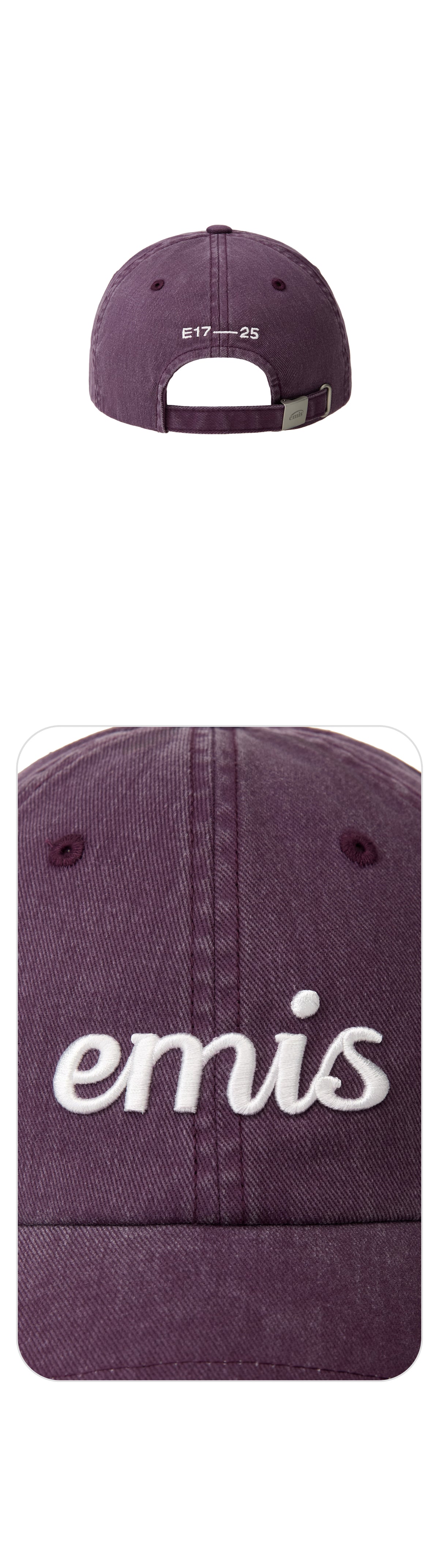 Emis Vintage Pigment Ball Cap-Violet