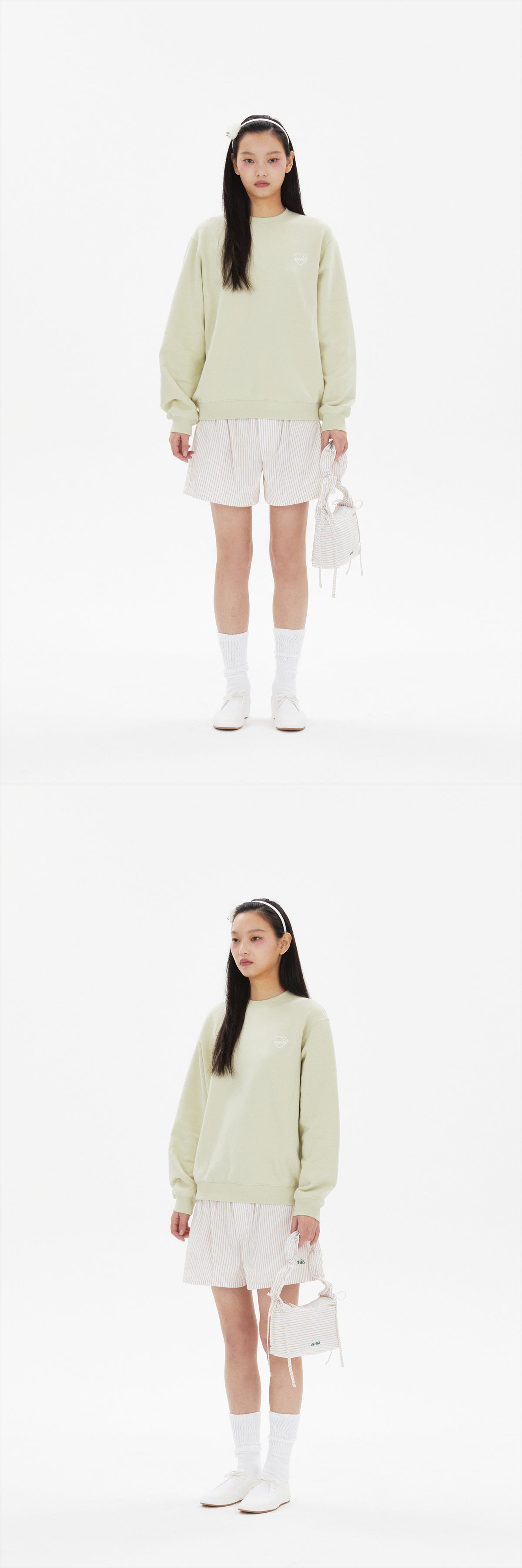 EMIS Heart Sweat Shirt-Melon