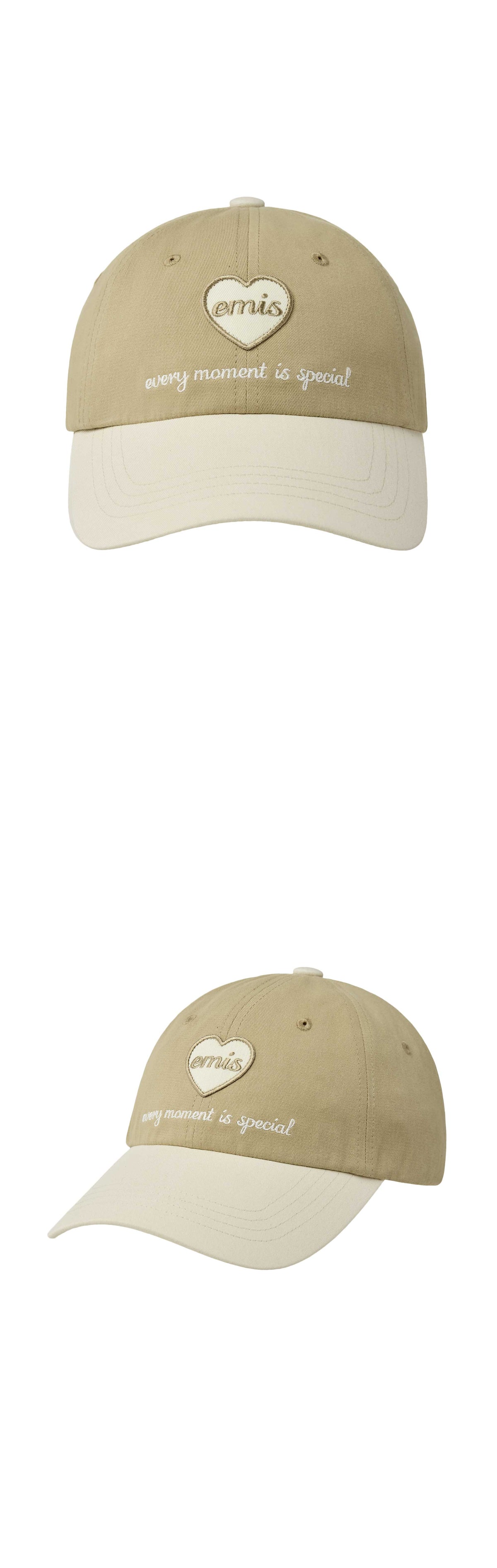 EMIS Heart Wappen Tone On Tone Ball Cap-Beige