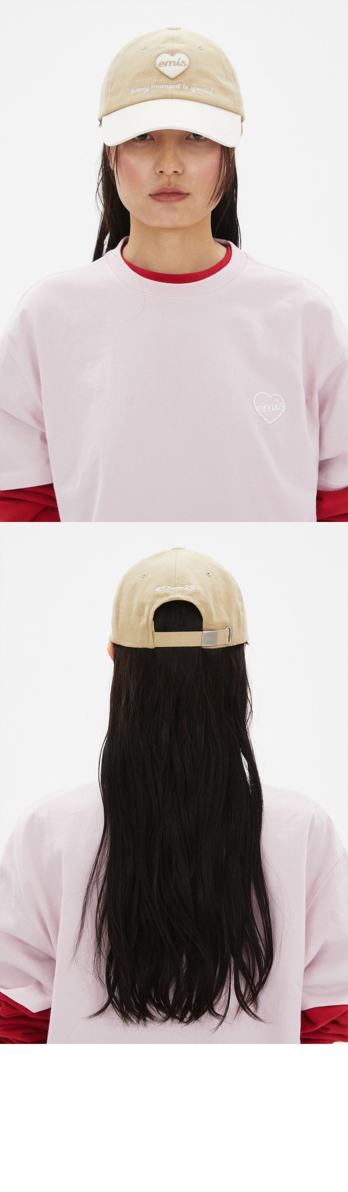 EMIS Heart Wappen Tone On Tone Ball Cap-Beige