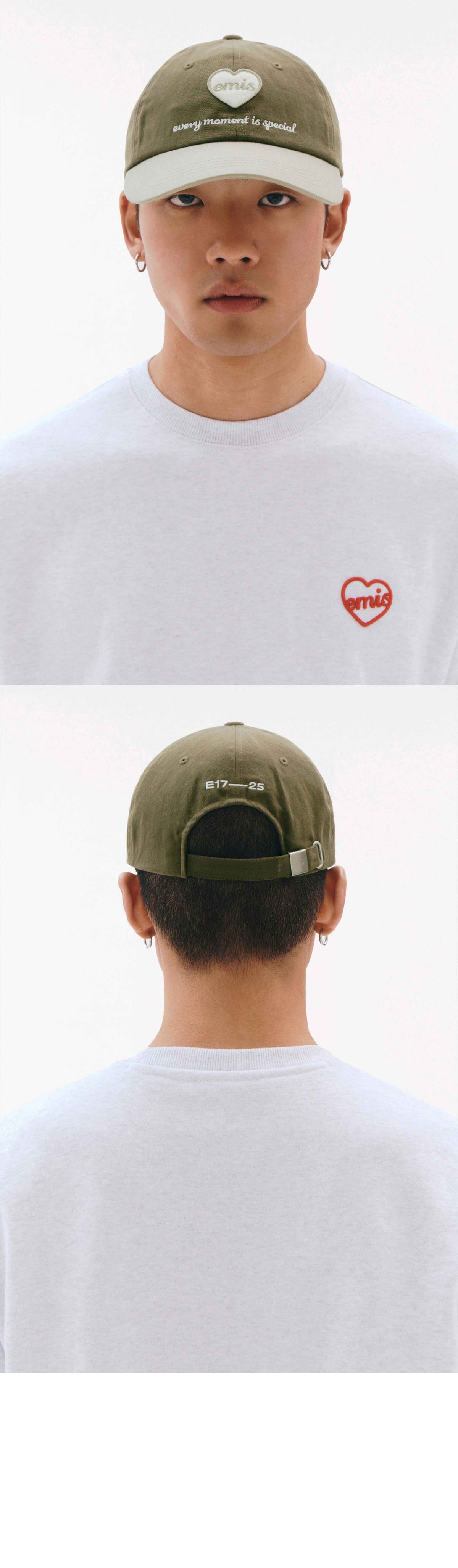EMIS Heart Wappen Tone On Tone Ball Cap-Khaki