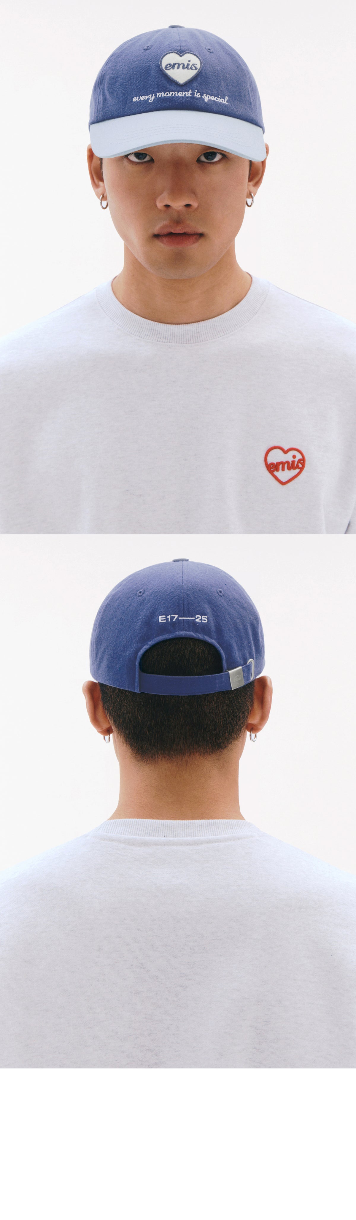EMIS Heart Wappen Tone On Tone Ball Cap-Navy
