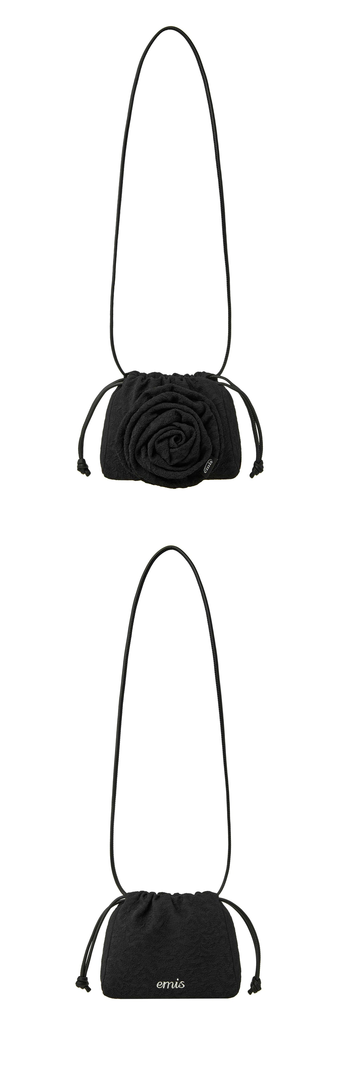 EMIS Corsage String Mini Bag-Black