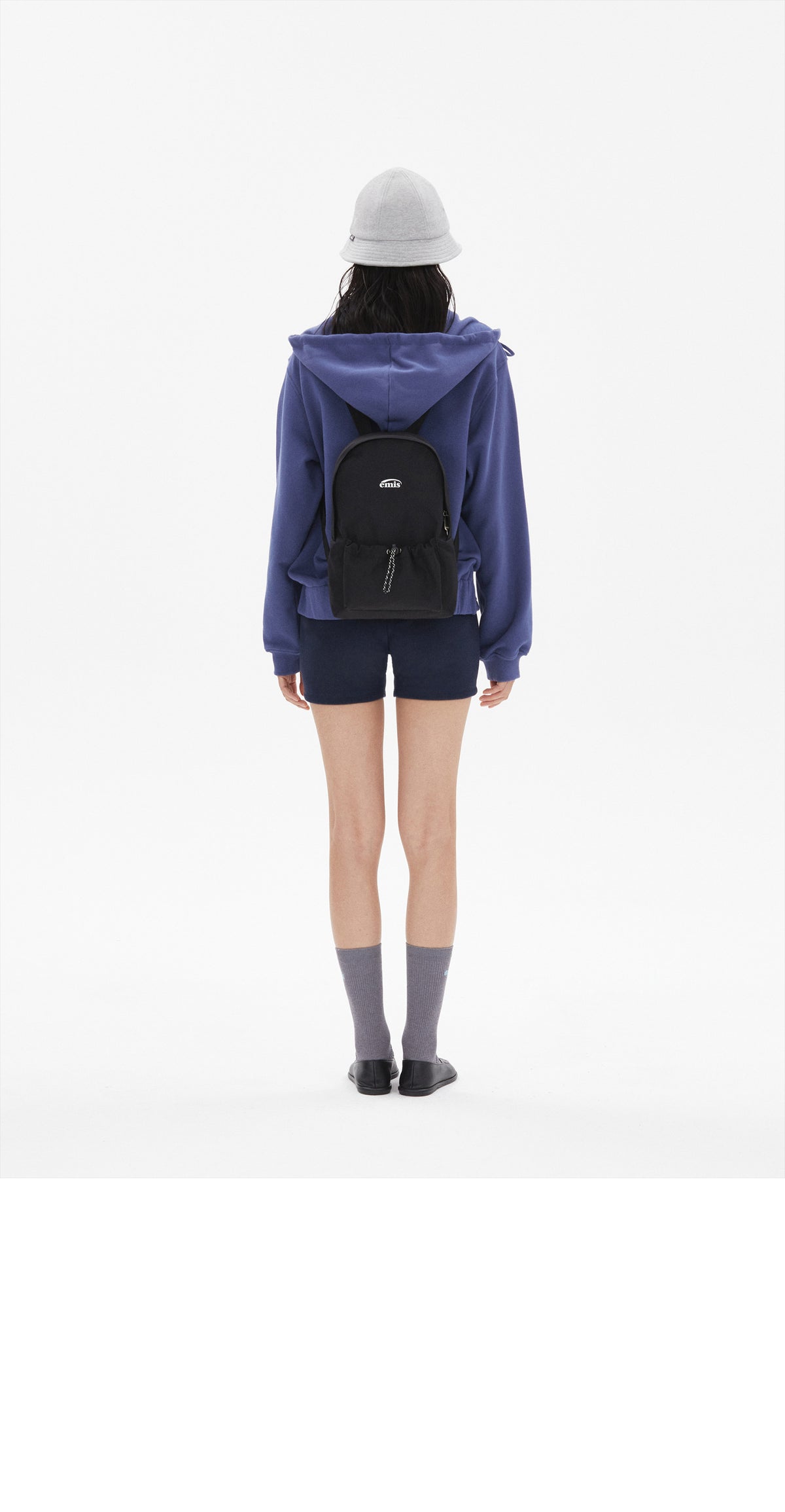 Emis String Day Backpack-Black