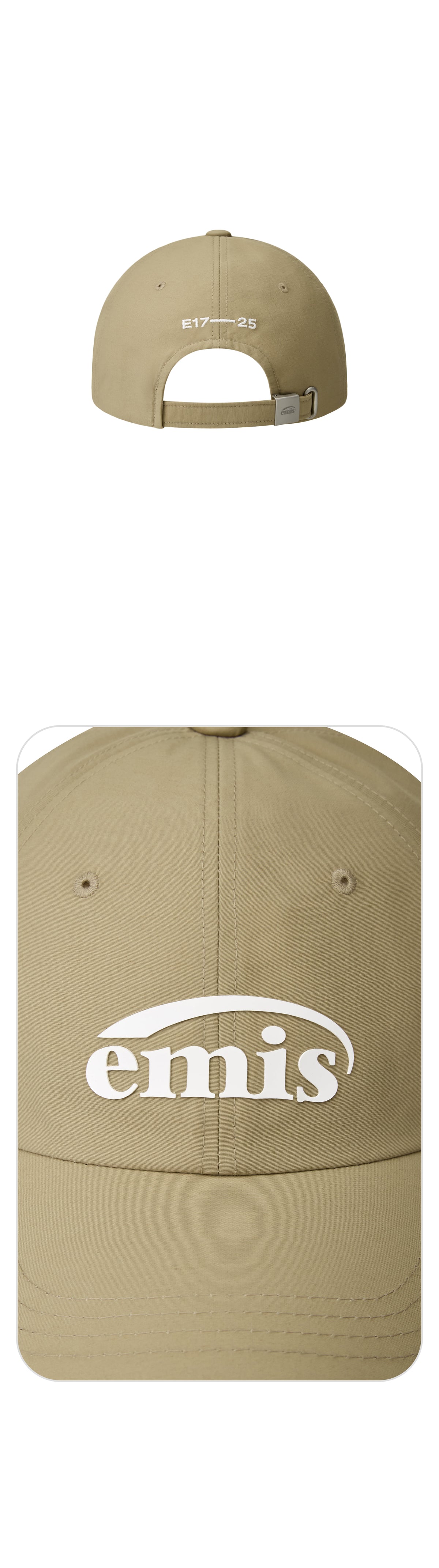 Emis Nylon Ball Cap-Beige