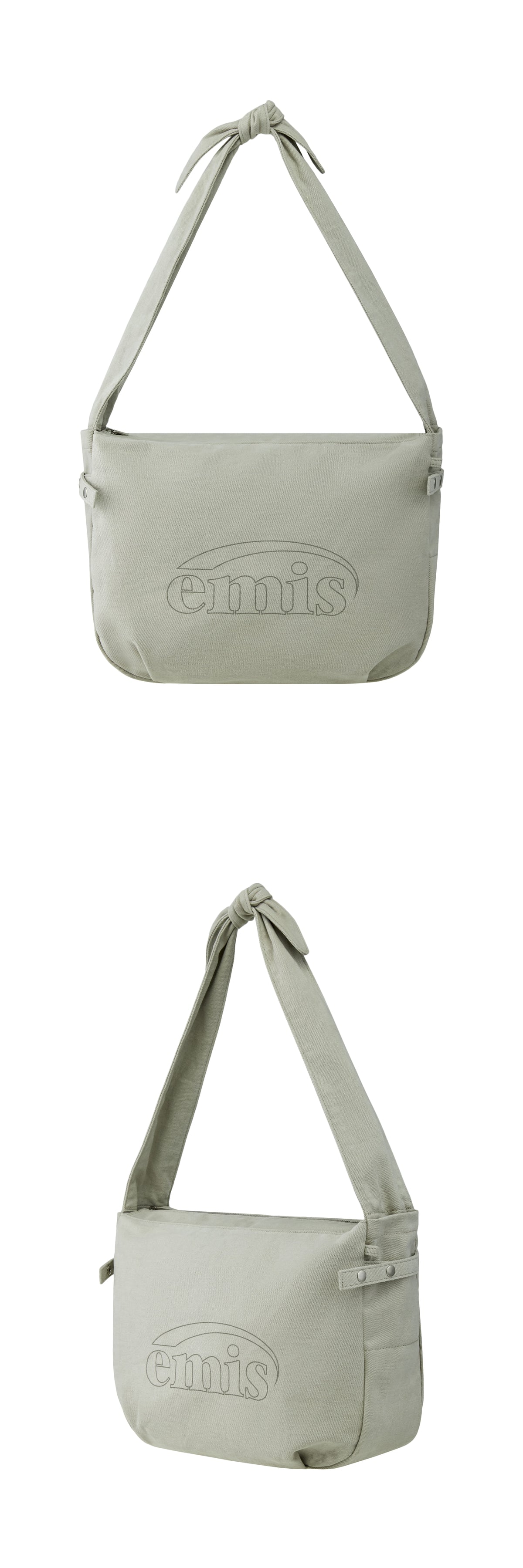 Emis Vintage Cotton Crossbody Bag-Ash Beige