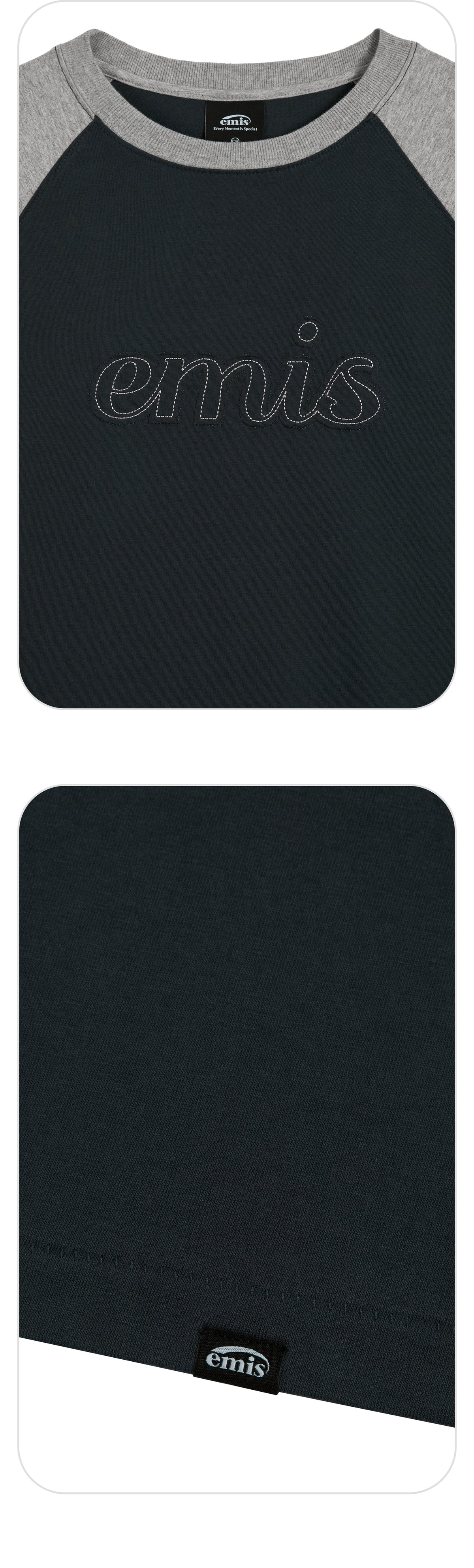 Emis Long Sleeve Raglan T-Shirt-Navy