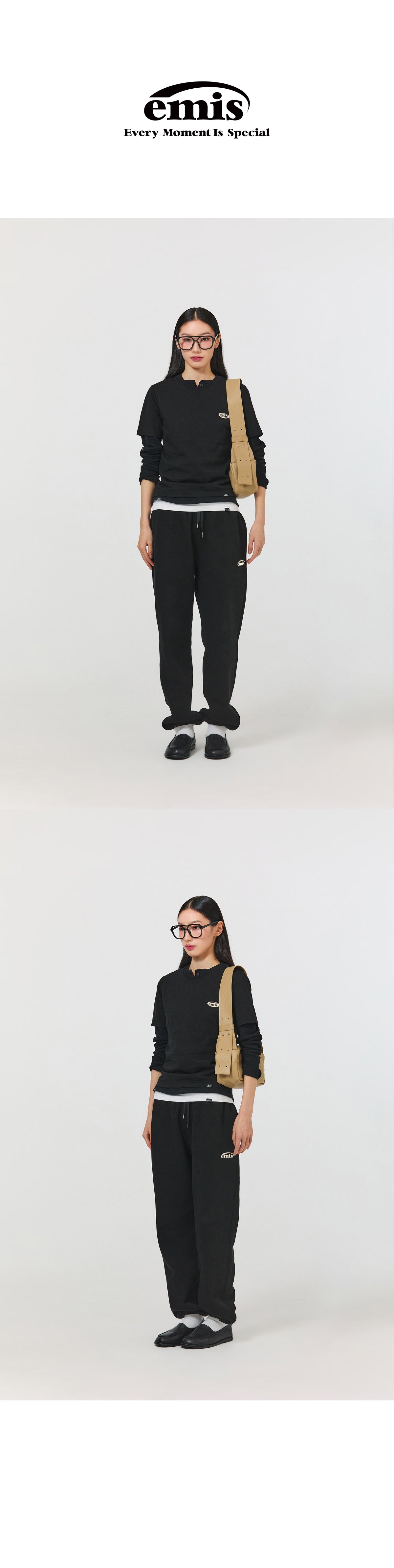 Emis Logo Jogger Sweat Pants-Black
