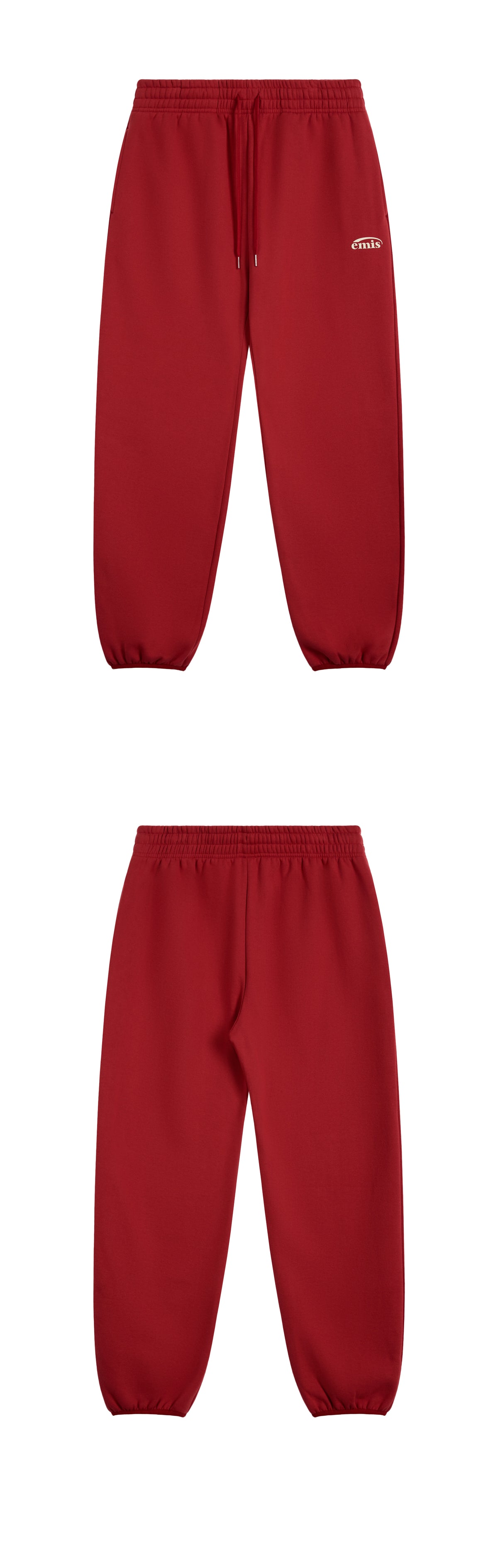 Emis Logo Jogger Sweat Pants-Red
