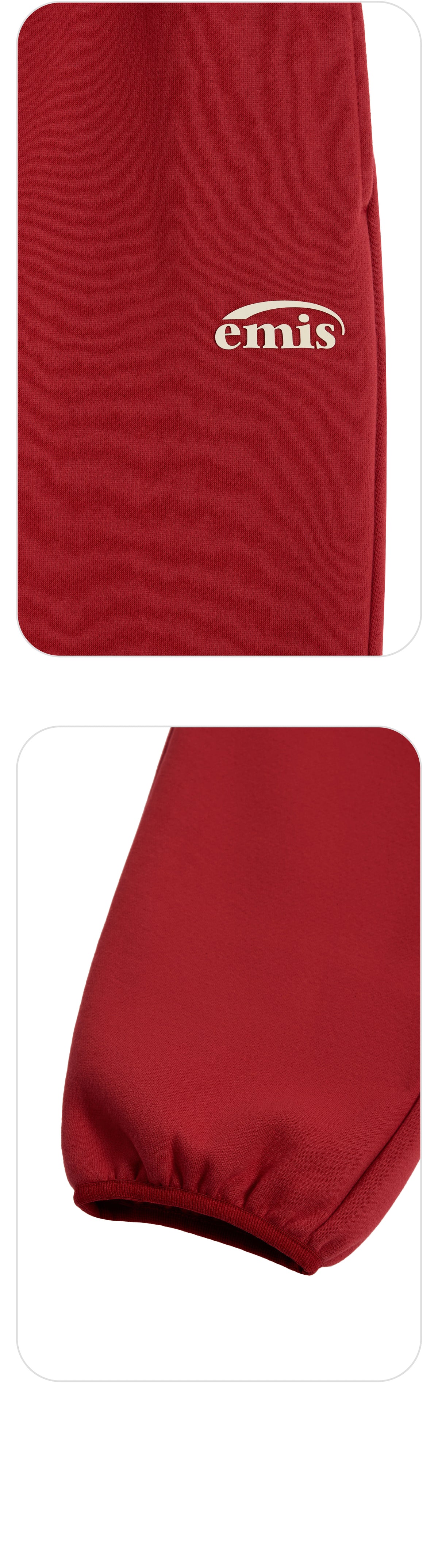 Emis Logo Jogger Sweat Pants-Red