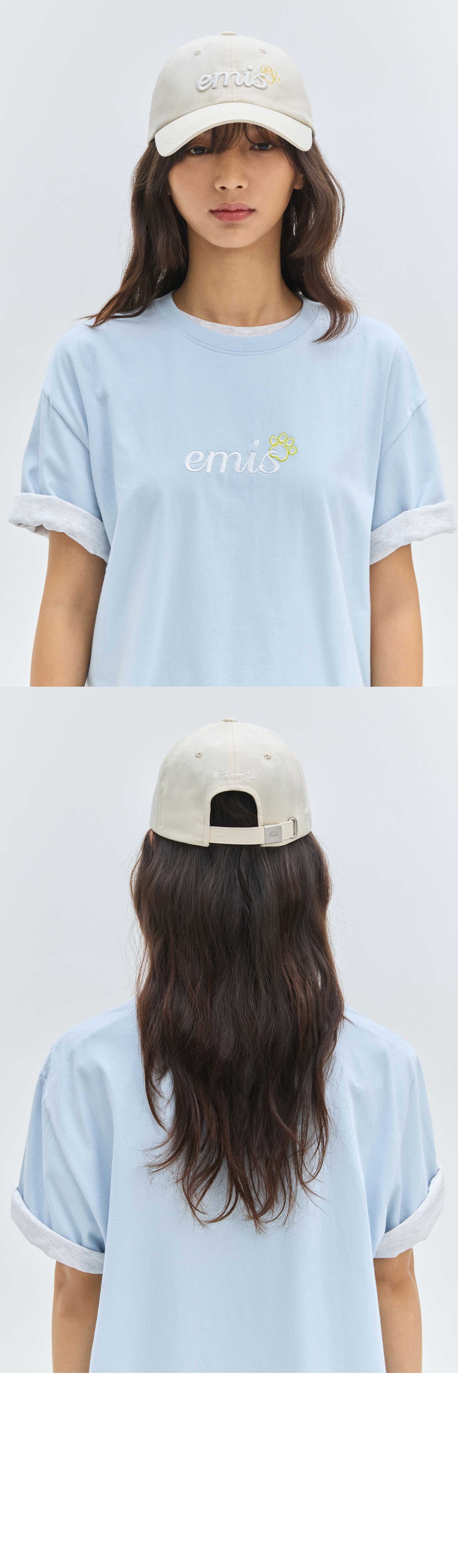EMIS Lettering Logo Ball Cap-Ivory