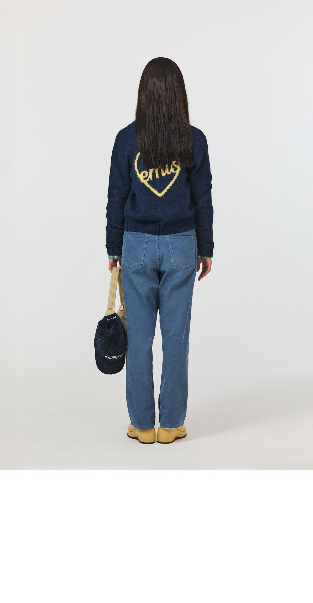 Emis Heart Logo Zip Cardigan-Navy