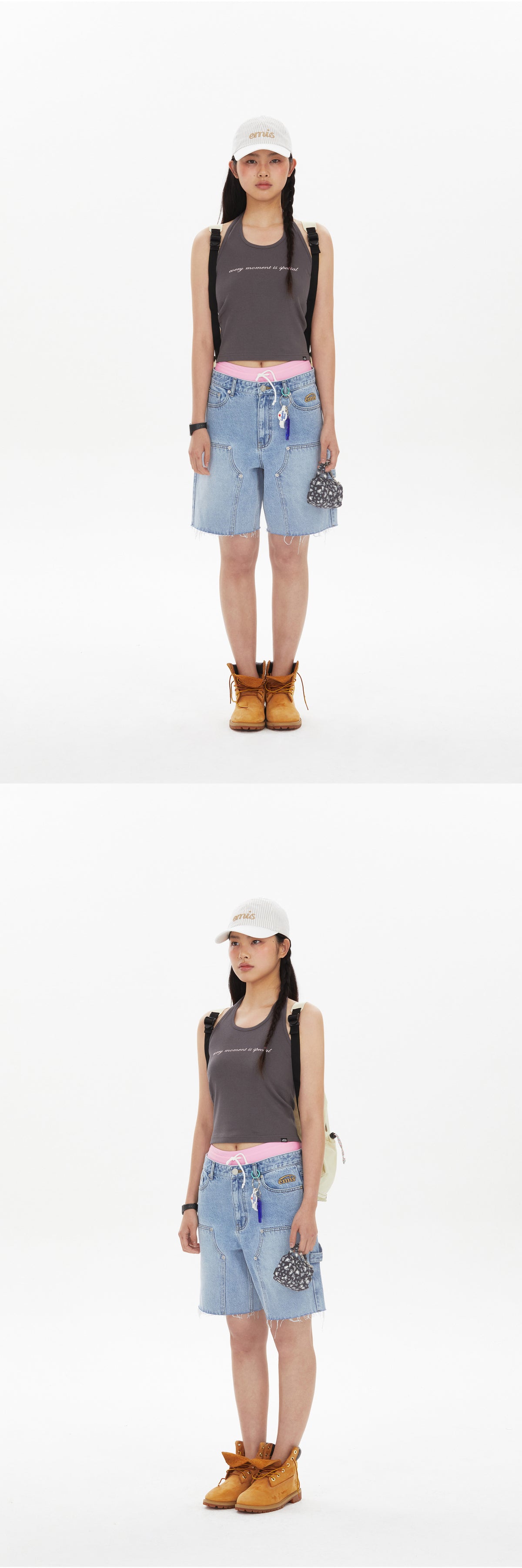 EMIS Stripe Ball Cap-Beige