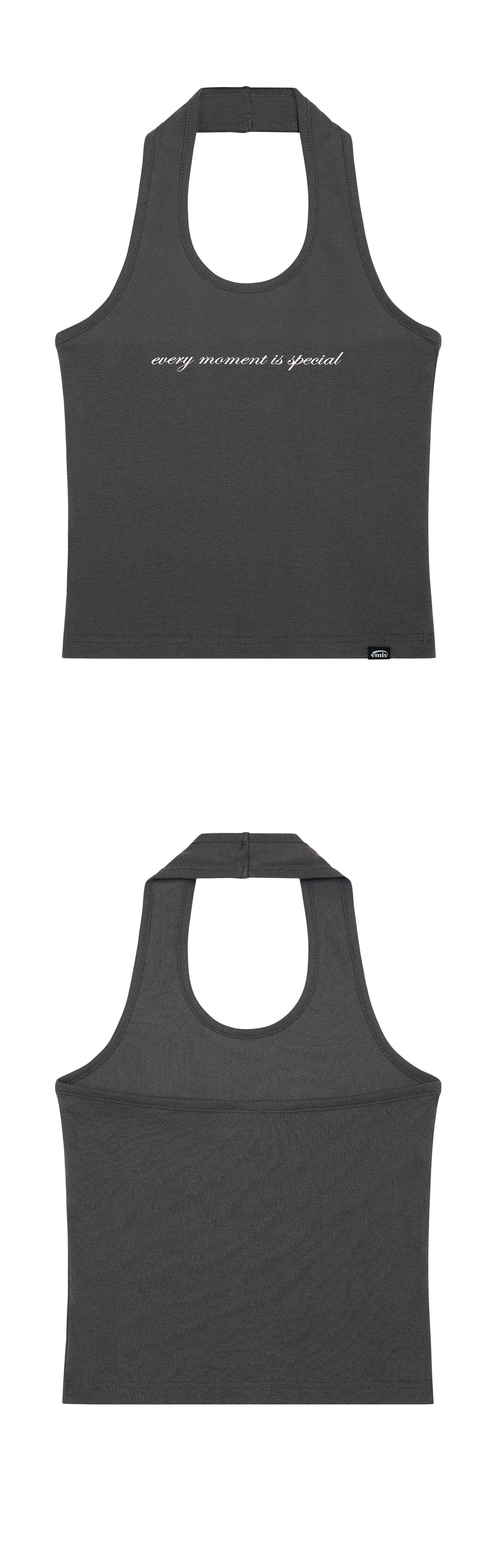 EMIS Halter Neck Tank Top-Gray