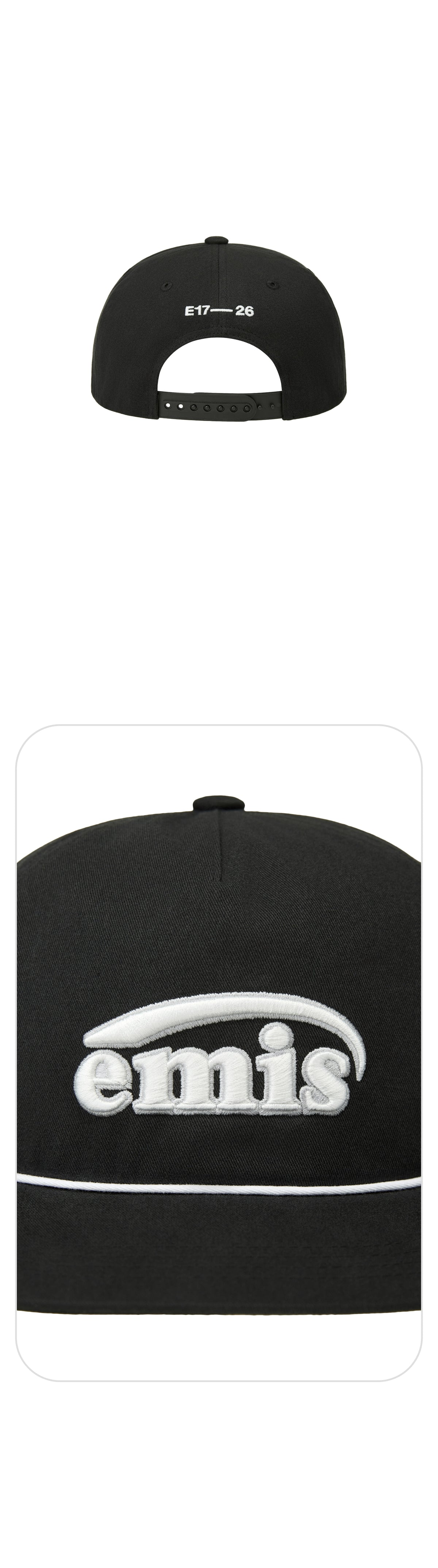 Emis New Logo Cotton Trucker Hat-Black