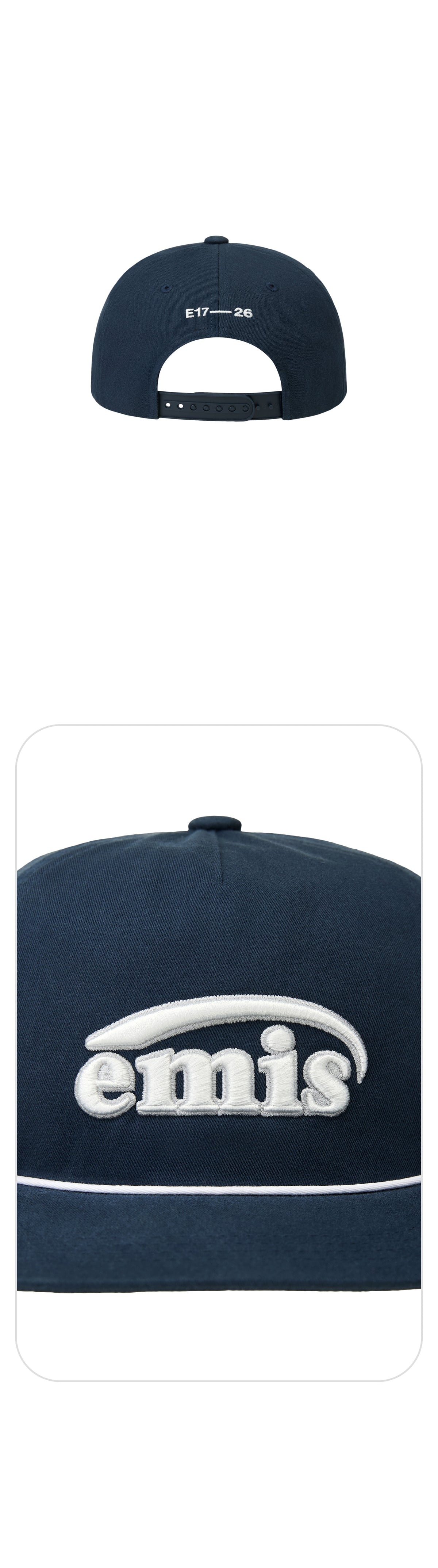 Emis New Logo Cotton Trucker Hat-Navy