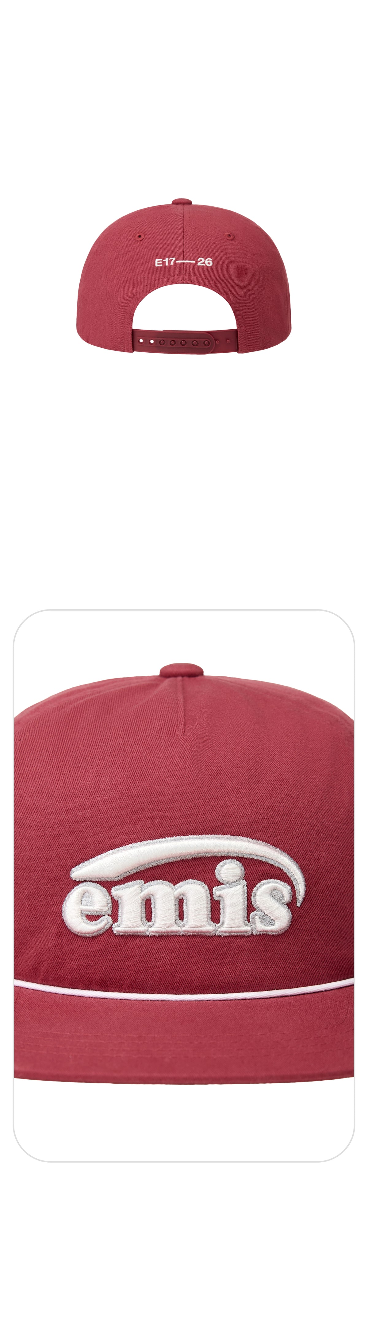 Emis New Logo Cotton Trucker Hat-Red