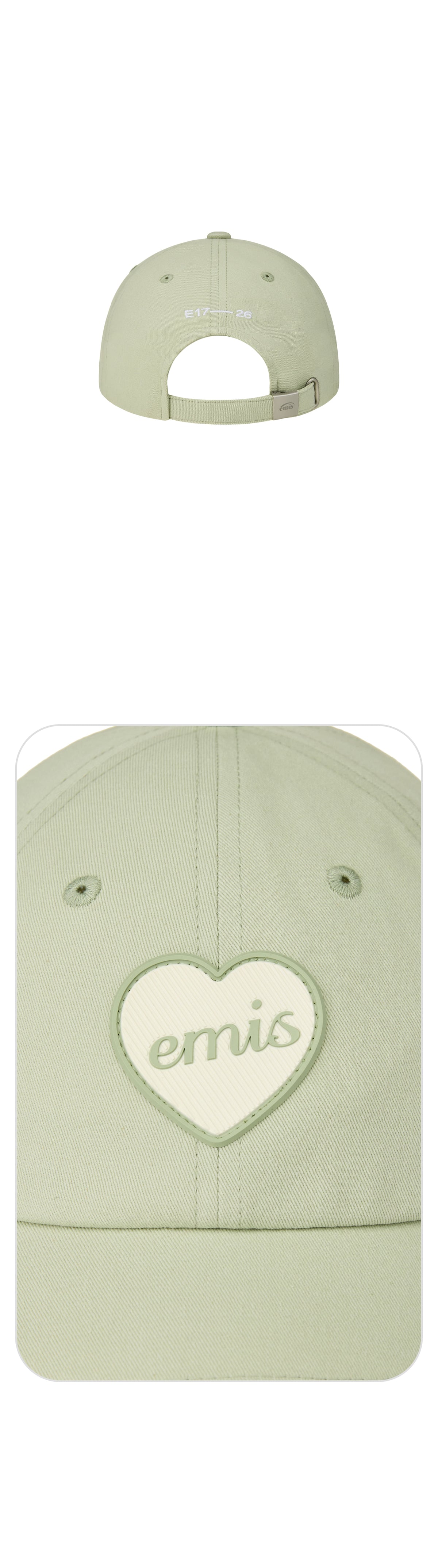 EMIS Heart Rubber Patch Ball Cap-Mint