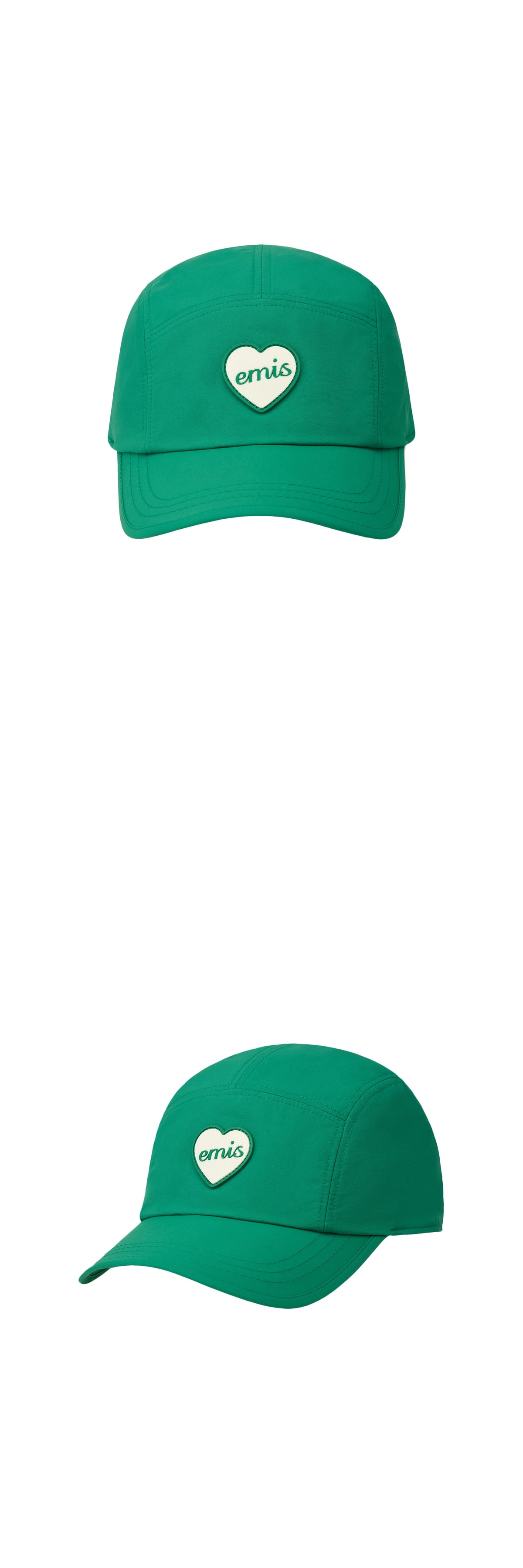 Emis Heart Rubber Patch Camp Cap-Green